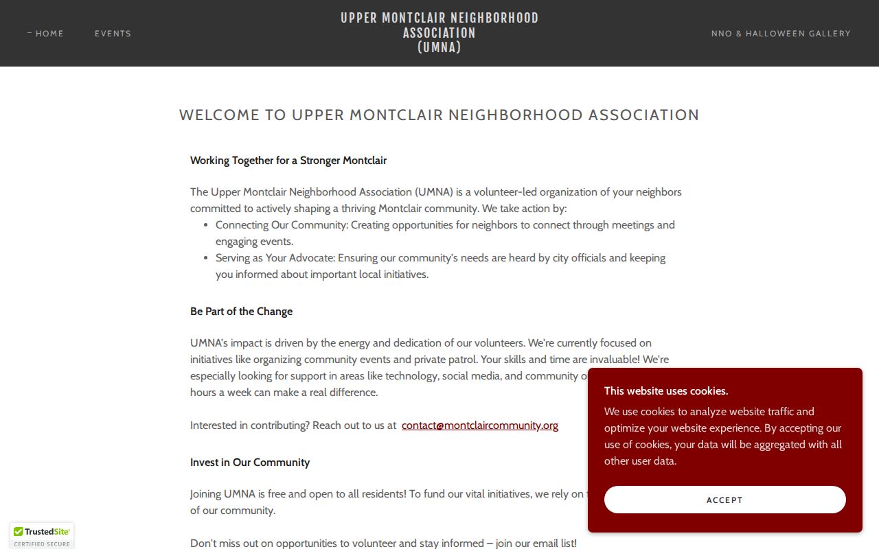 Essex County neighbors Montclair community association page