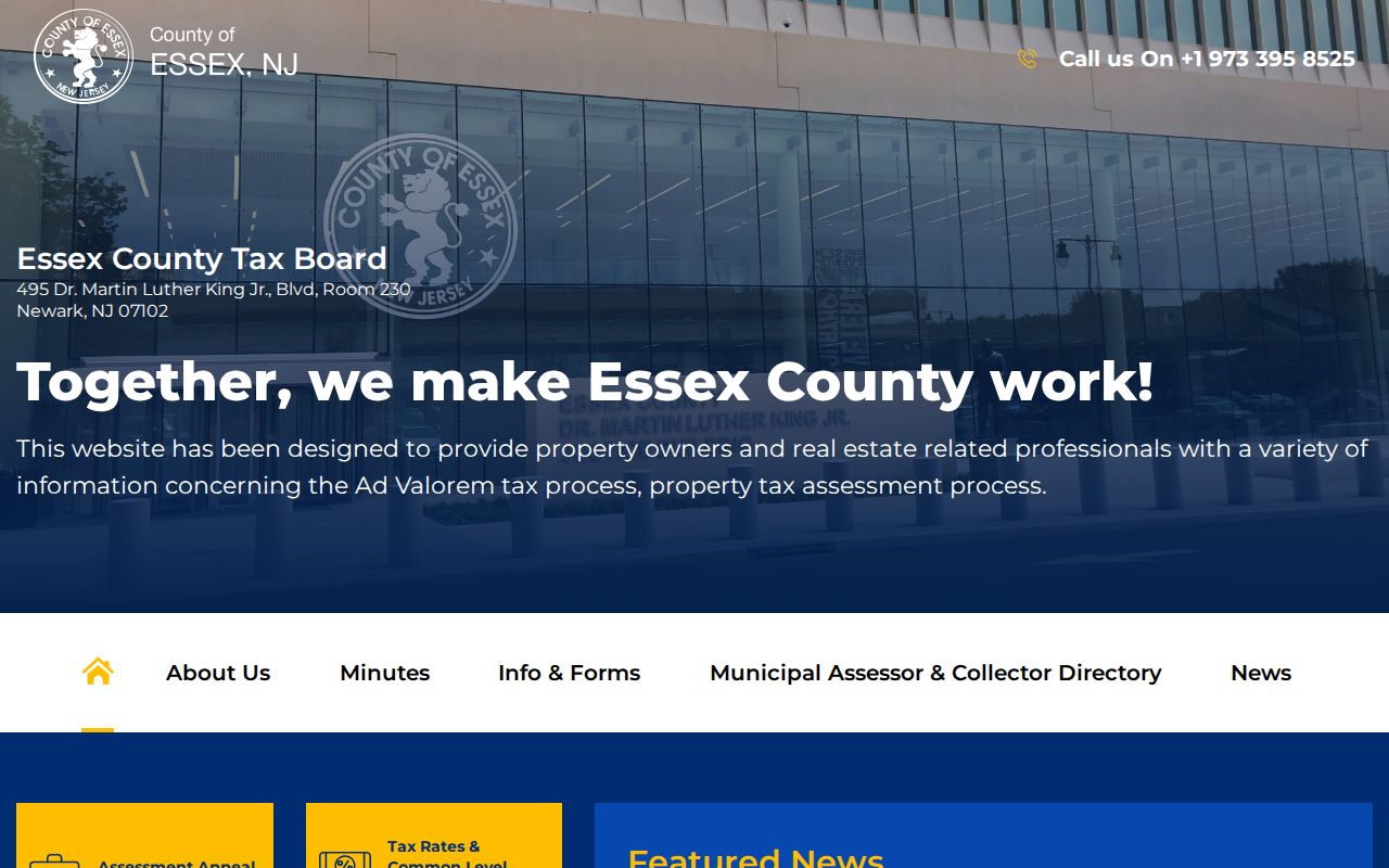 Essex County street directory assessor and property-search route